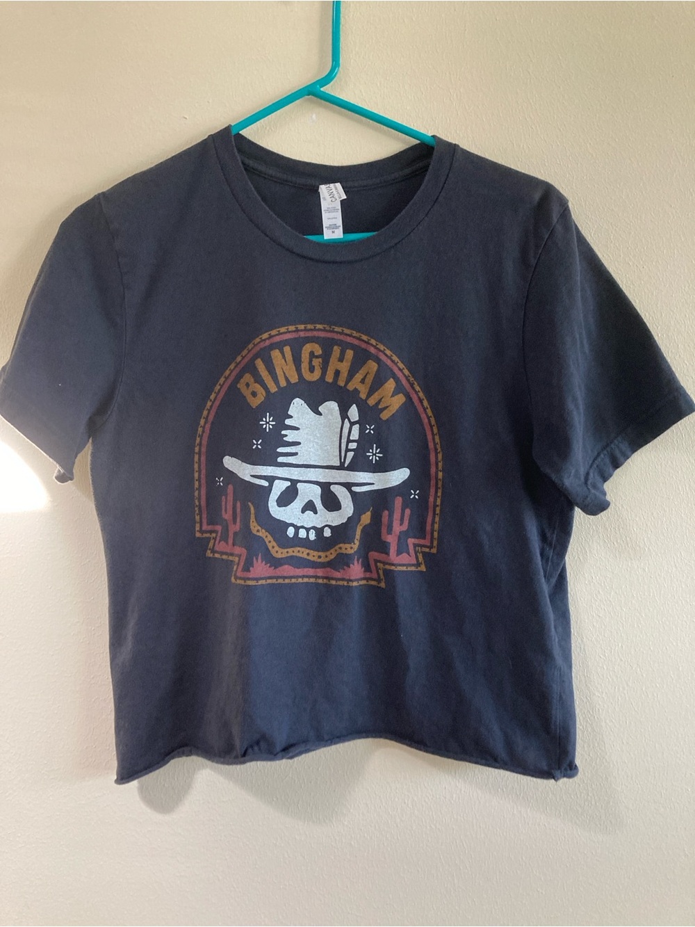Bella Canvas Black Short Sleeve Tee with Desert Skull Graphic